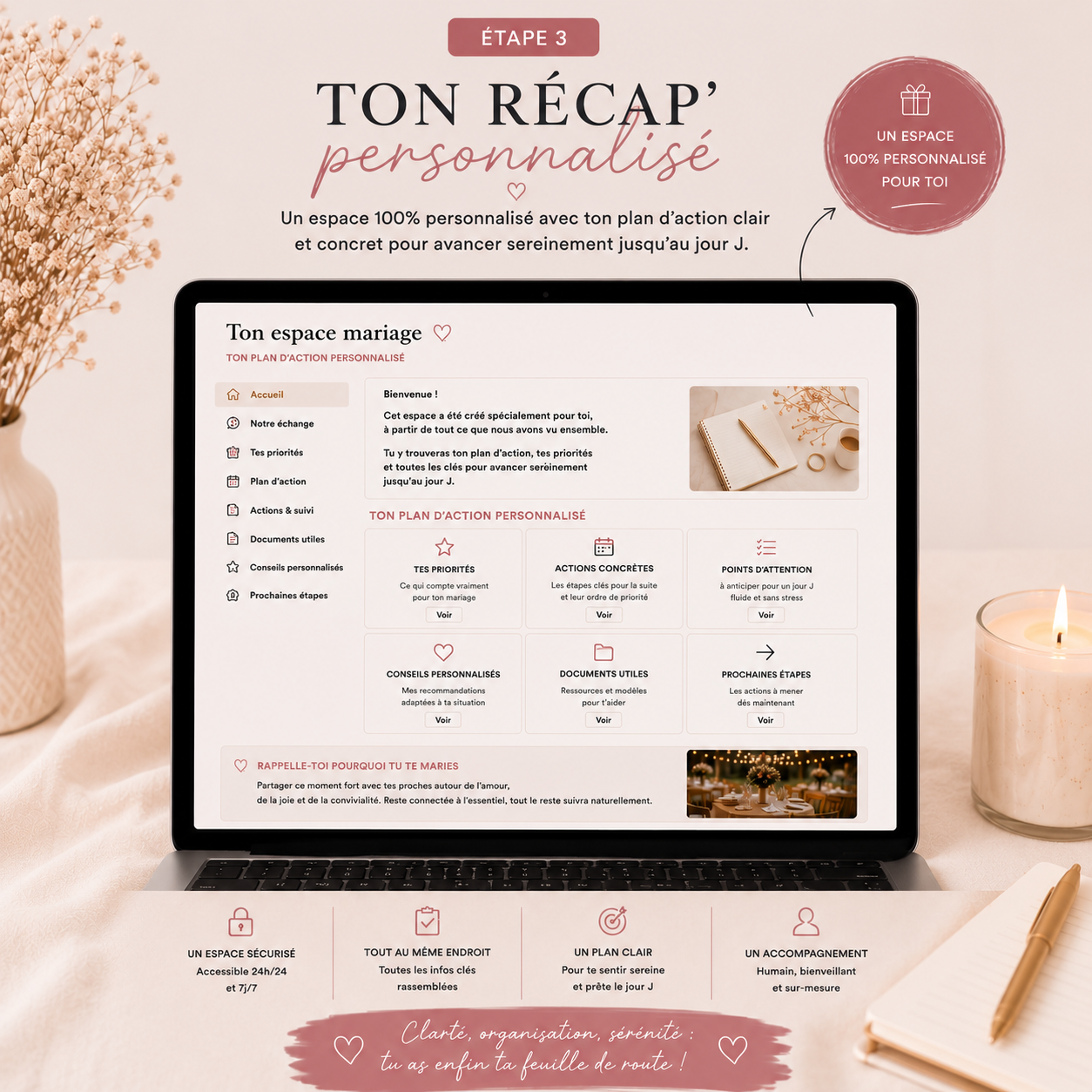 Clarity — Ton plan mariage personnalisé en 48h