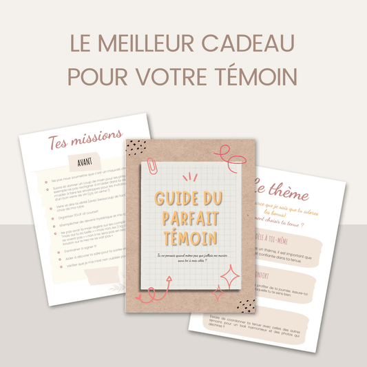 Guide du parfait témoin™ - demande de témoin mariage - Love Road